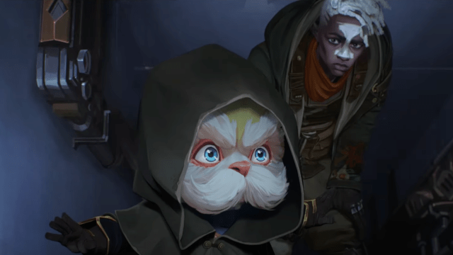 A still showing Heimerdinger and Ekko in Season 2 of Arcane.